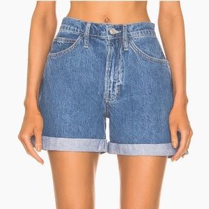 FRAME Denim High Rise Cuff Shorts Size 25 - High Waisted Jean Shorts
